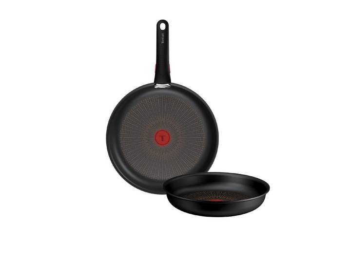 Tefal Pfannen-Set Ingenio Excellence Fusion, Aluminium (Set, 3-tlg), abnehmbarer Ingenio-Griff, Thermo-Signal, stapelbar, Induktion