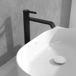 Villeroy und Boch Dawn Einhebel-Waschtischarmatur TVW106106152K5 erhöht, ohne Ablaufgarnitur, matt black