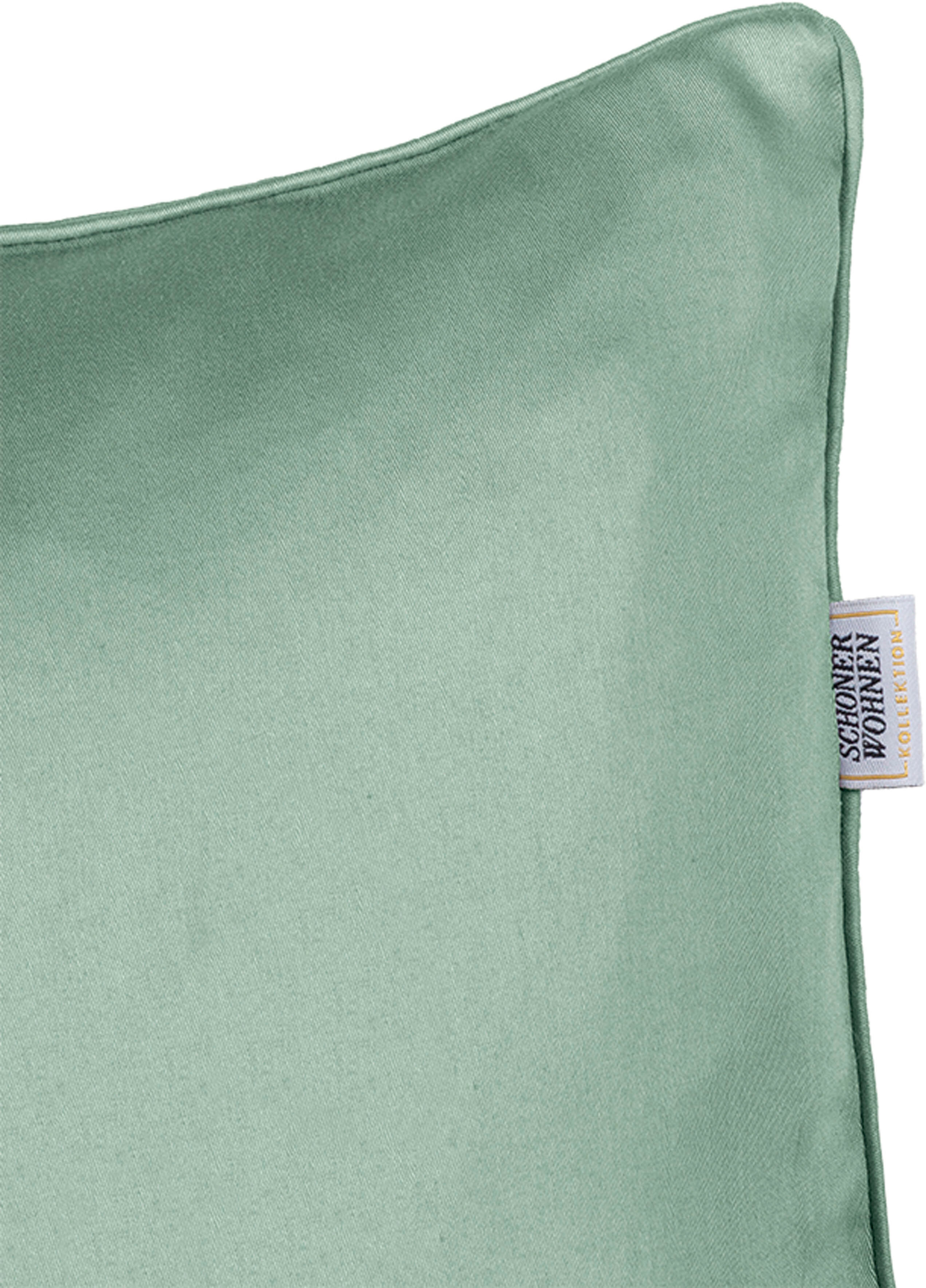 Dekokissen "Pure", grün (salbei, grün, hellgrün, unifarben), B:40cm L:80cm, Obermaterial: 100% Baumwolle, SCHÖNER WOHNEN-KOLLEKTION, Dekokissen_Sitzkissen_Kissenhüllen, Dekokissen, 2-teilig, aus Baumwolle salbei, grün, hellgrün, unifarben B/L: 40cm x 80cm