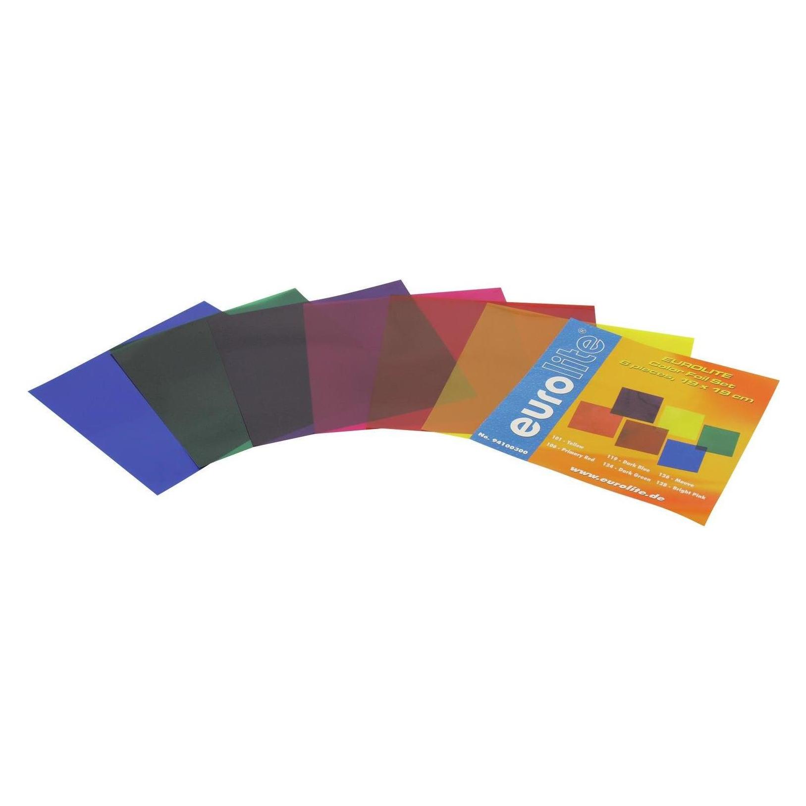 Eurolite Farbfolienset 19x19cm PAR-56 sechs Farben (Farbfolie) (94100300)