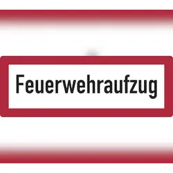 Feuerwehrschild, Feuerwehraufzug - DIN 4066 - 297x105 mm Folie selbstklebend