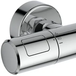 Ideal Standard Duschsystem Eco CTherm T25N mit Thermostat 2-fach-Handbrause und runder Kopfbrause Ch A8524AA