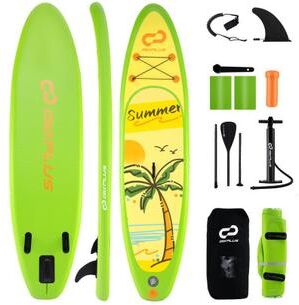 Costway Inflatable Stand up Paddle Board iSUP Board Accessories with 3 Fins-S