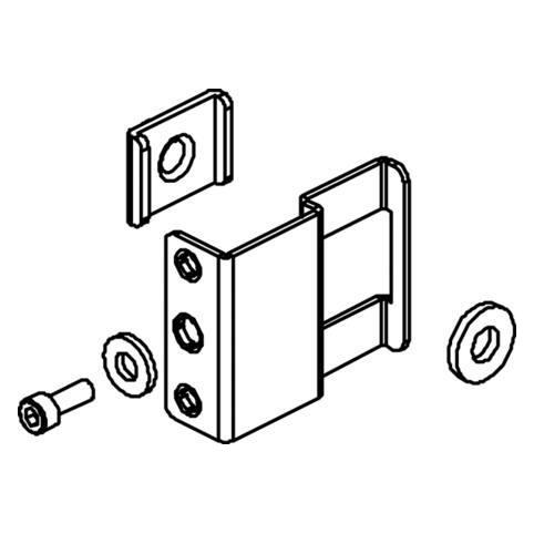 Cubic PE beslag, komplet, ekskl. skruer (5705100029030)