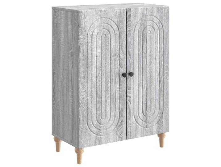 Coespram Sideboard Graues Sonoma 66x34.5x90 cm Kommode mit Türen Stilvoller Beistellschrank mit dezentem Streifenmuster und verstellbaren Ablagen für Wohnzimmer oder Essbereich.