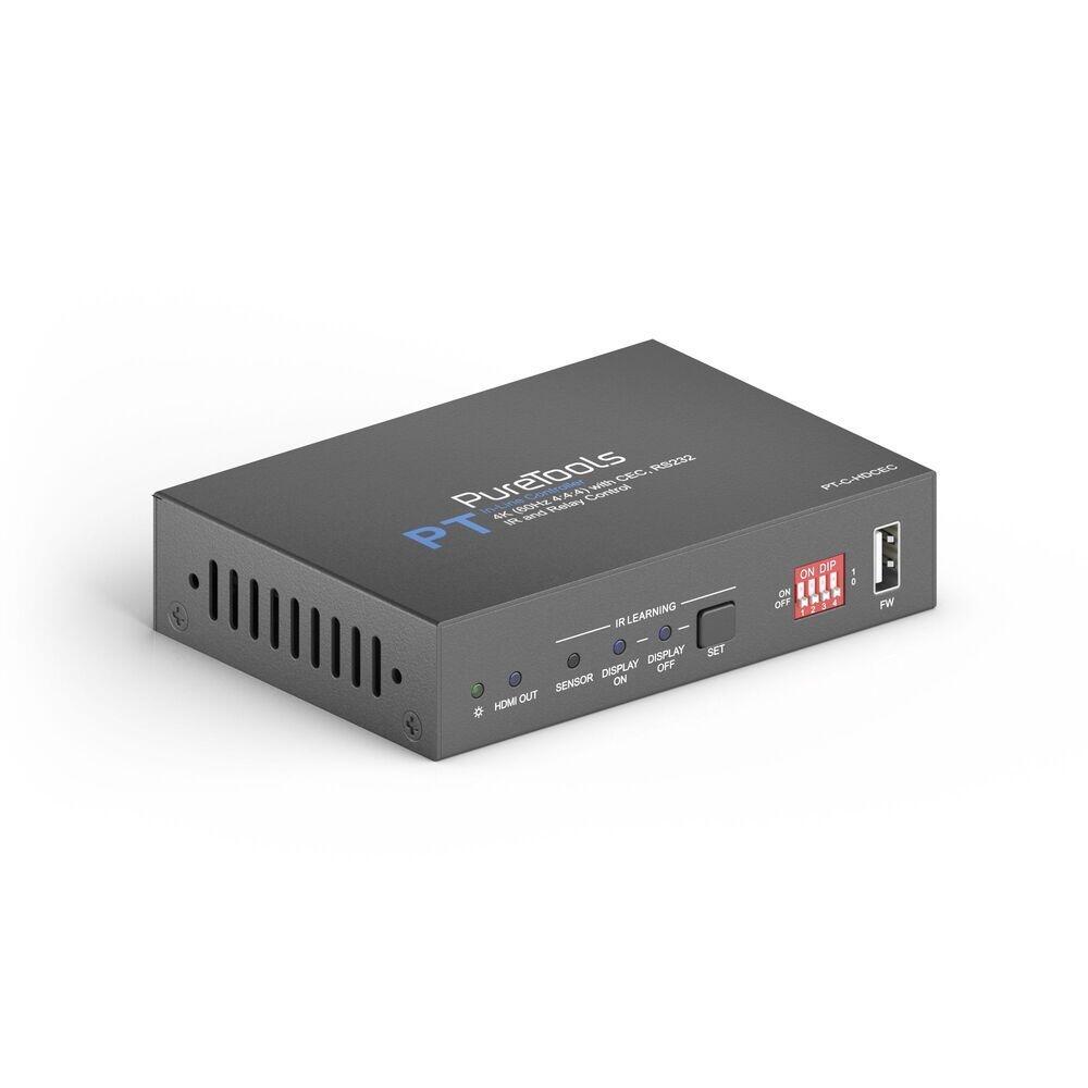 PureTools - In-line HDMI Controller 4K, CEC, RS-232, IR, Relaissteuerung für kleine Besprechungsräume PT-C-HDCEC