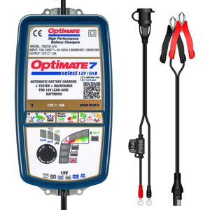 Optimate Autobatterie-Ladegerät 7 SELECT TM250V3, 12 V, 10 A, mit Batterietester & Erhaltungsladung