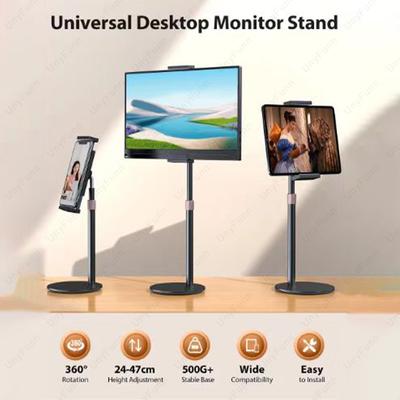 Shopalltechgadgets Desktop Monitor Bracket, Portable Monitor Stand Adjustable Height, Phone Tablet Monitor Support Holder Desktop Monitor Bracket, Portable Monitor Stand Adjustable Height, Phone Tablet Monitor Support Holder