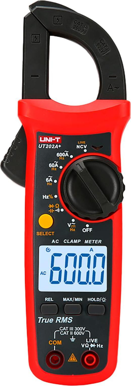 UNI-T UT202A+ stroomtang voor nauwkeurige metingen tot 600V/600A
