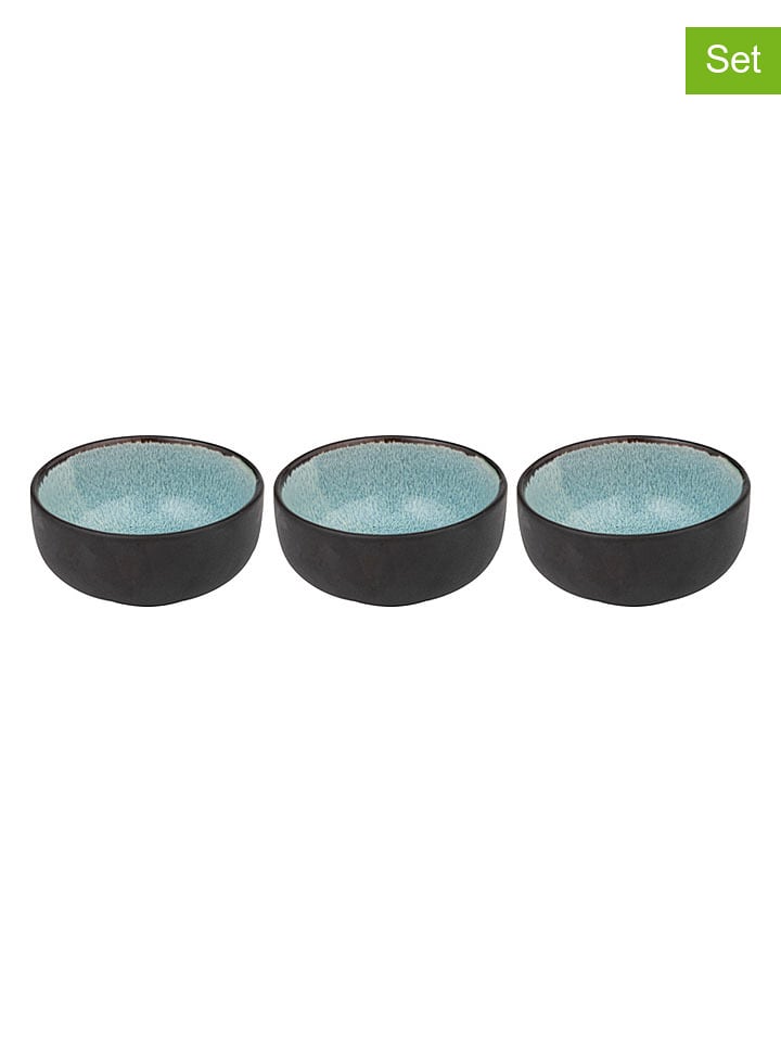 Ladelle 3er-Set: Dipschalen "Fusion" in Schwarz/ Blau - (H)4,5 x Ø 10 cm - onesize