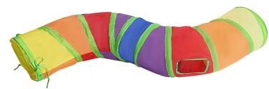 Uplift Essentials Rainbow Collapsible Cat Tunnel & Interactive Indoor Outdoor Play Tube s Shape