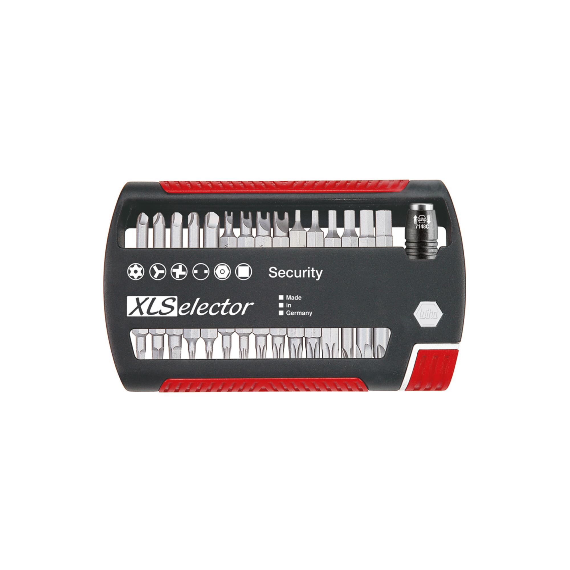 Wiha Bit Set XLSelector Sicherheitsbits Standard 25 mm gemischt 31-tlg. 1/4", Tri-Wing/Spanner/Innensechskant mit Bohrung/Torq-Set/TX mit Loch/Innenvi (29416)