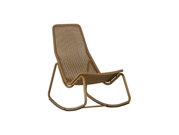 Design Outdoor Schaukelstuhl „Tom“ Honiggelb De Eekhoorn