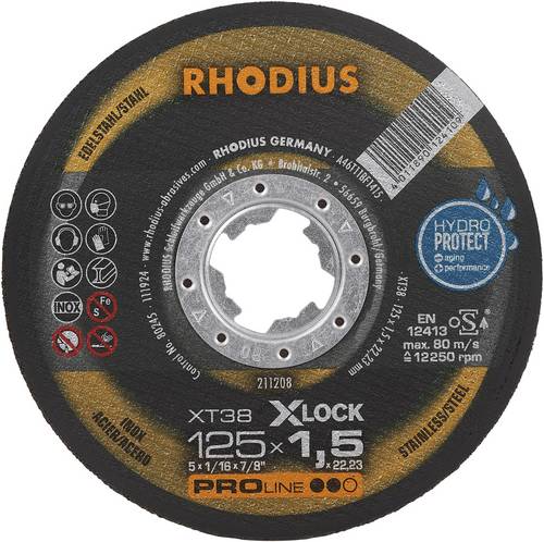 Rhodius XT38 X-LOCK 211208 Trennscheibe 25 St. Edelstahl, Stahl