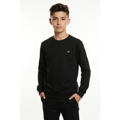 Sweatshirt NAPAPIJRI, Jungen, Gr. 16, schwarz, Sweatware, Obermaterial: 80% Baumwolle, 20% Polyester, relaxed fit normal, Rundhals, angesetztes Bündchen, Sweatshirts Sweatshirt, klassische Sweatshirt-Ausführung, aus Baumwolle und Polyester