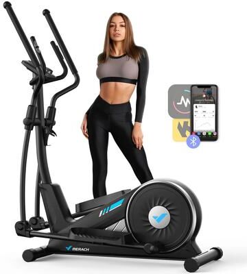 Uplifted Goods Quiet Magnetic Elliptical Trainer With Adjustable Resistance And App Support smart