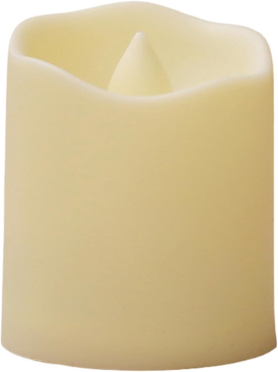 Led Kaarsen Ivoor - Vlamloze Sfeer Verlichting - 6 x 8 cm