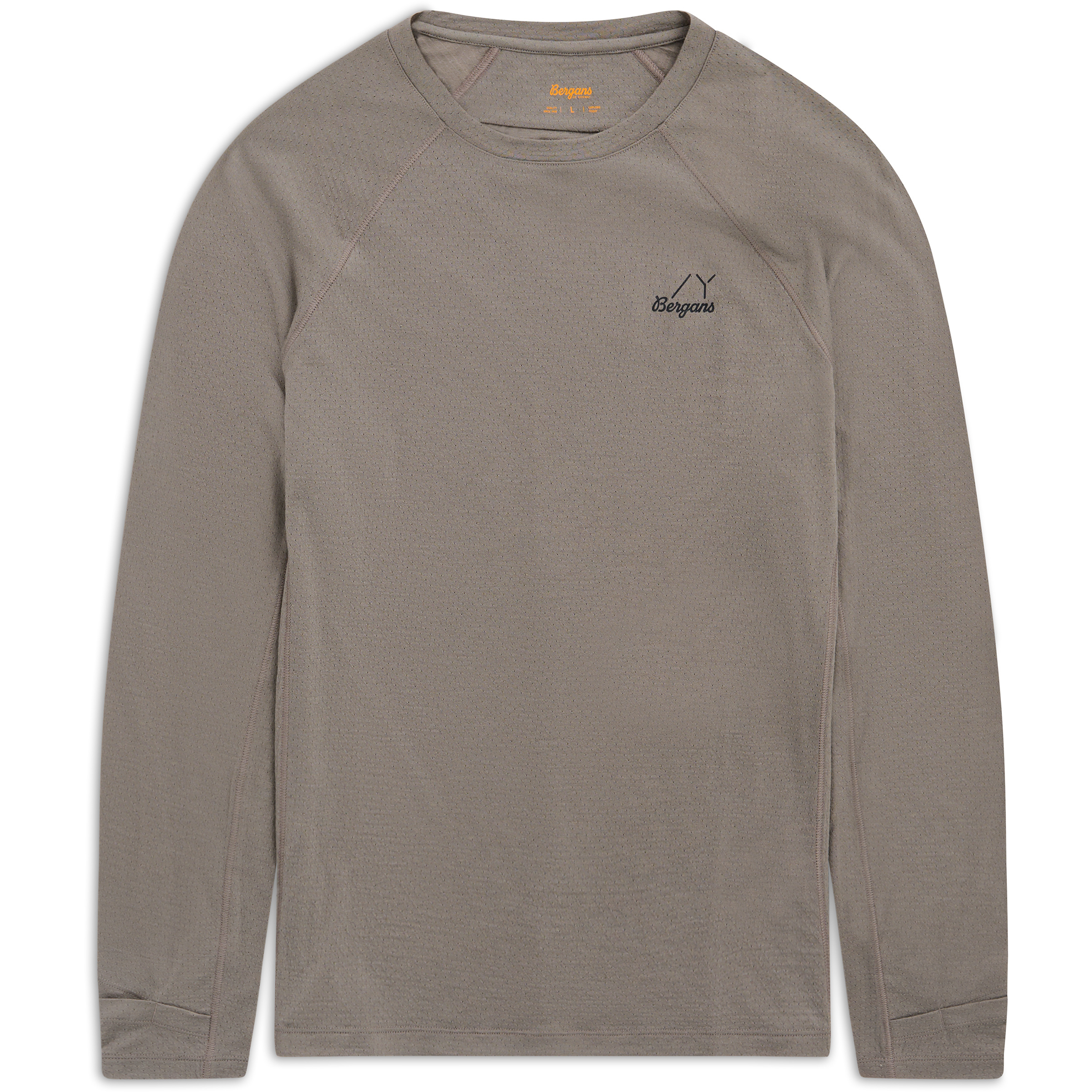 Bergans Y Fast Merino Herren Laufshirts beige Größe XL Laufen | Trailrunning Widerstandsfähig Merinowolle