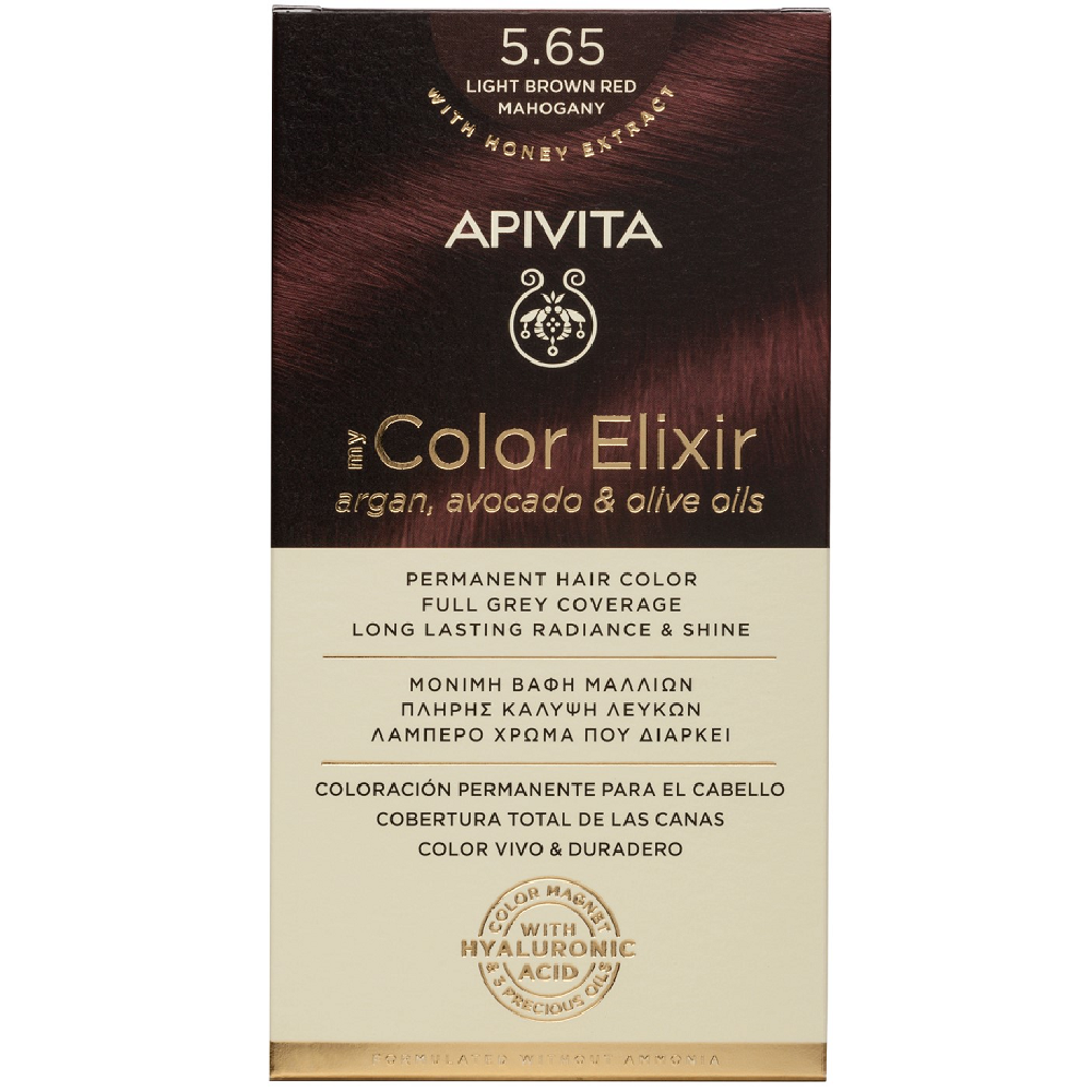 Apivita My Color Elixir Permanent Hair Color 1&nbsp;un. 5.65 Brown Light Auburn Red