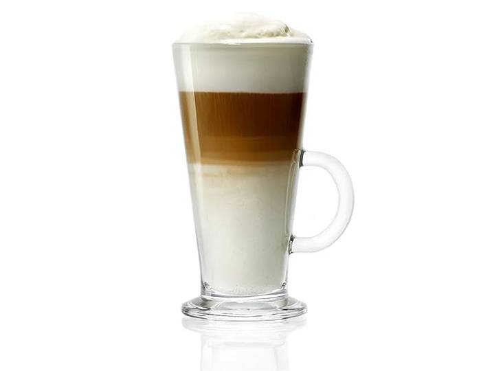 Stölzle Lausitz Kaffee- und Teegläser mit Henkel 265 ml, 6er-Set Gläser für Kaffee, Tee, Glühwein, Latte Macchiato und Eiskaffee, mit praktischem Henkel, stoßfest & spülmaschinengeeignet