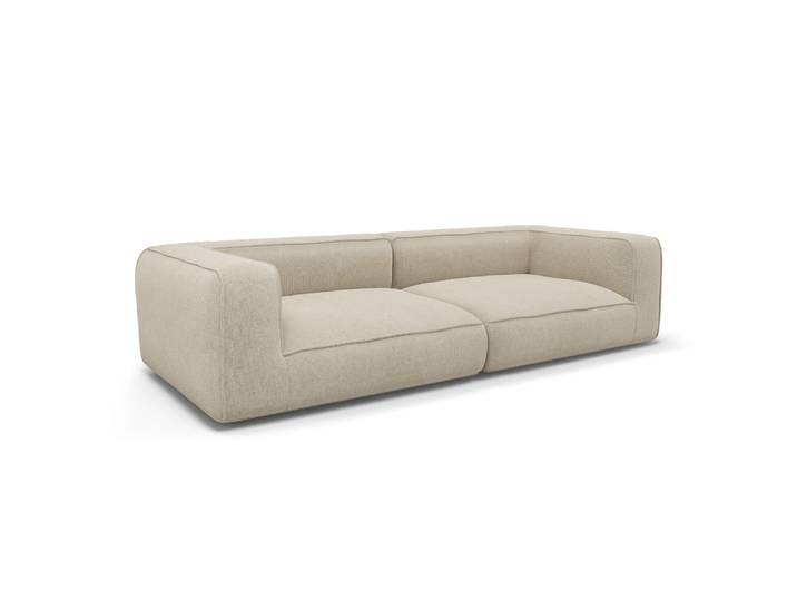 Canapé 3 places tissu tramé 3 places en tissu tramé beige