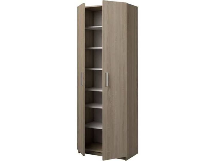 Armoire placard - meuble de rangement coloris chêne cortez - Hauteur 180 x Longueur 60 x Profondeur 35.6 cm