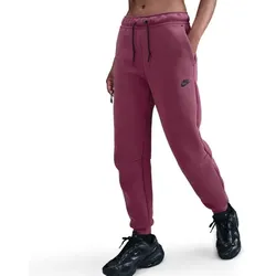 Nike Sportswear Tech Flecce Jogginghose Damen - dunkelrot/schwarz