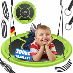KESSER® Nestschaukel Tellerschaukel Hängeschaukel Rundschaukel Schaukel verstellbar Garten-Schaukel Kinderschaukel Indoor - Outdoor-Schaukel für Kinder & Erwachsene