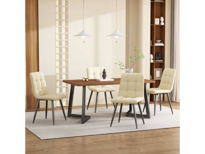 Table de repas Noir / couleur noisette 117x68cm Table à manger Structure en métal Table à manger rectangulaire (1-pâte)