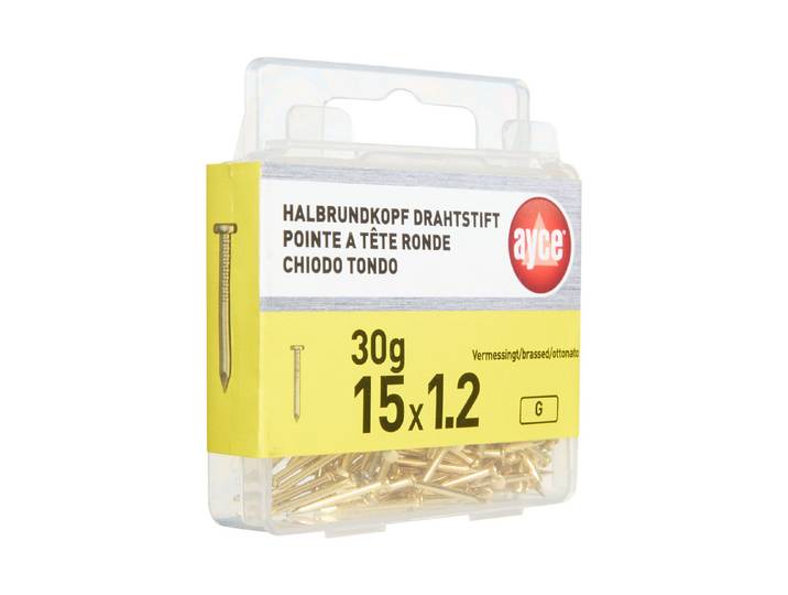 Ayce Halbrundkopf-Drahtstift 1.2 × 15 mm