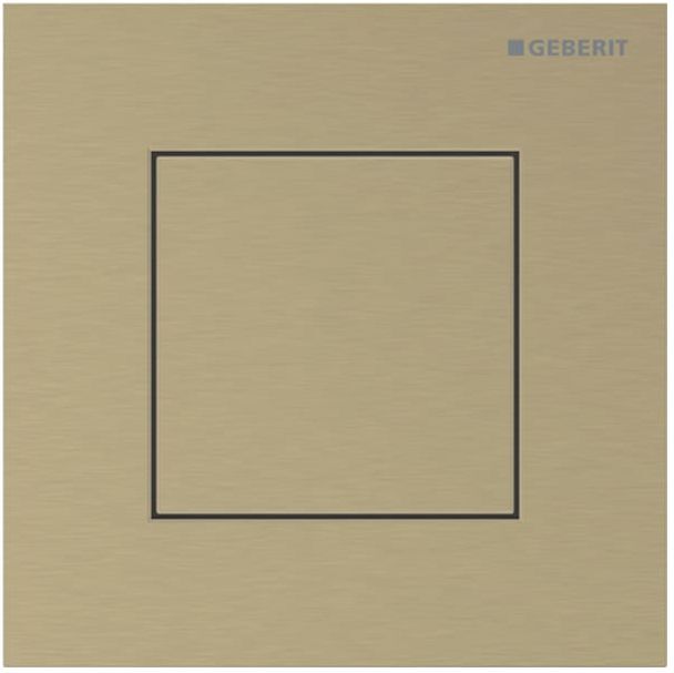 Geberit Typ 40 Urinal-Steuerung 116217QF1 pneumatisch, Square, messingfarben / gebürstet, easy-to-clean-beschichtet