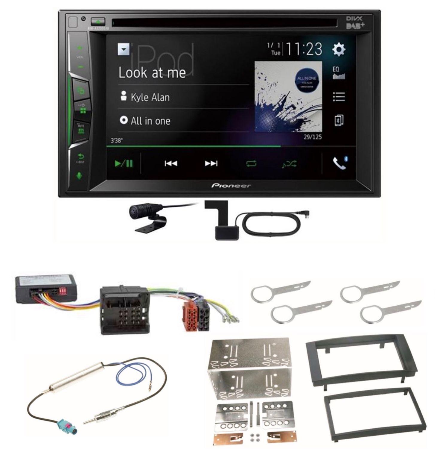 Pioneer AVH-A3200DAB USB Bluetooth DAB+ Digitalradio Einbauset für Touareg 7L