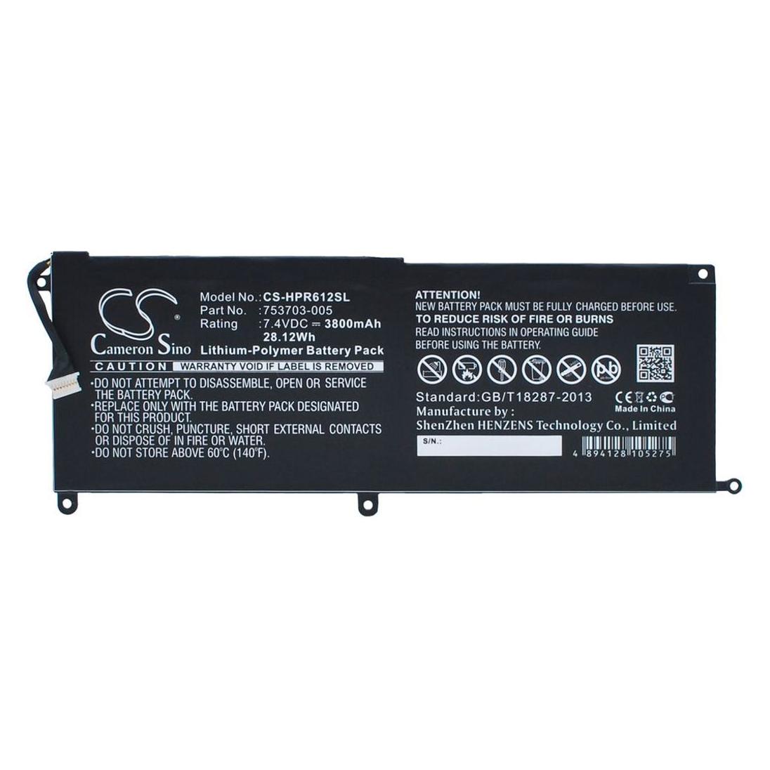 NoName Battery for HP Pro x2 612 G1 etc (HPR612SL)