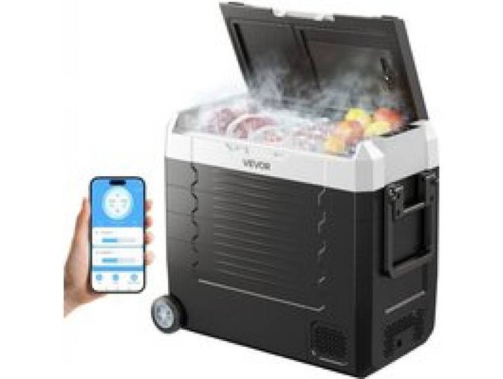 Réfrigérateur portable 55L à compresseur 2 zones -20~20°C contrôle APP camping/pêche/caravane