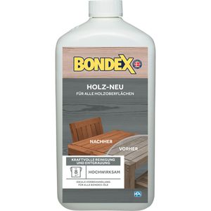 Bondex Holzreiniger Holz Neu, Entgrauer, für außen, für Hart- und Nadelhölzer, 1 Liter
