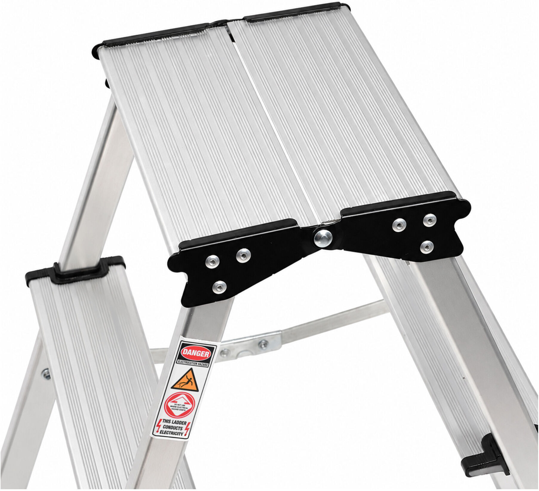 STIER Aluminium-Trittleiter 3 Stufen 150 kg (903065)