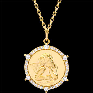 Edenly Getaufte Medaille Jungfrau Maria â€“ 9-karÃ¤tiges Gelbgold und synthetis