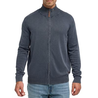 Strickjacke INDICODE "INArkmill cardigan", Herren, Gr. L, blau (sky captain), Strick, Obermaterial: 100% Baumwolle, unifarben, regular fit normal, ohne Ausschnitt, Bündchen, Strickjacken Strickjacke, Baumwolle, regular fit