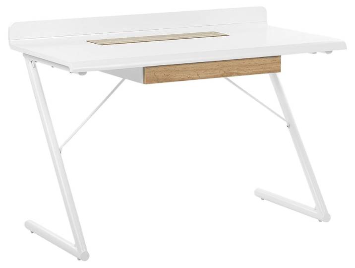 Table de bureau 120 cm 60 cm avec tiroirs blanc