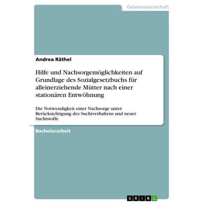 Hilfe und Nachsorgemöglichkeiten auf Grundlage des Sozialgesetzbuchs für alleinerziehende Mütter nach einer stationären Entwöhnung, Taschenbuch von