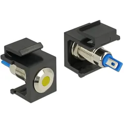 Delock Keystone LED gelb 6 V flach, schwarz