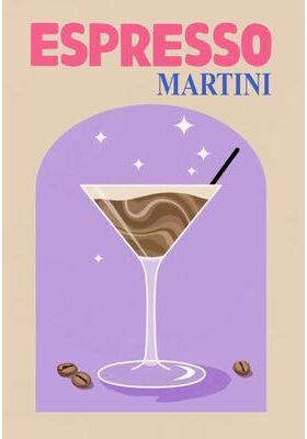 Inspired Finds Colorful Cocktail Canvas Wall Art Set Trendy Bar Cart Drink Posters espresso Martini Poster 19.69x27.56in