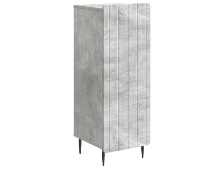 Kaorsrow Sideboard Betongrau 34,5 x 33 x 92 cm Holzwerkstoff Schrank Kompaktschrank mit verstellbarem Boden für Wohnzimmer und Flur. Stabile Stahlbeine bieten zuverlässige Standfestigkeit.