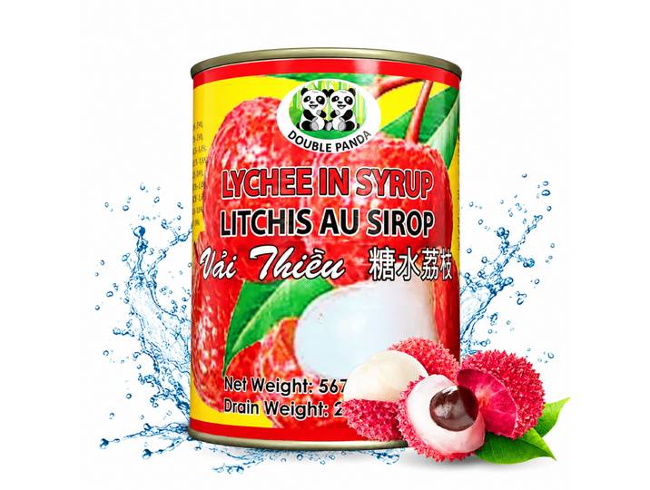 DOUBLE PANDA Lychee in siroop, blik 567 g