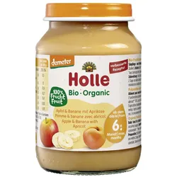 Glas - Demeter Apfel & Banane mit Aprikose