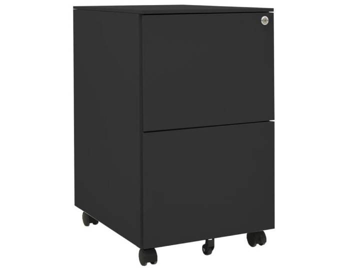 Classeur mobile - VIDAXL - Anthracite - 2 tiroirs - Acier - 39x45x67 cm