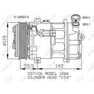 NRF Kompressor, Klimaanlage 32269 für Opel