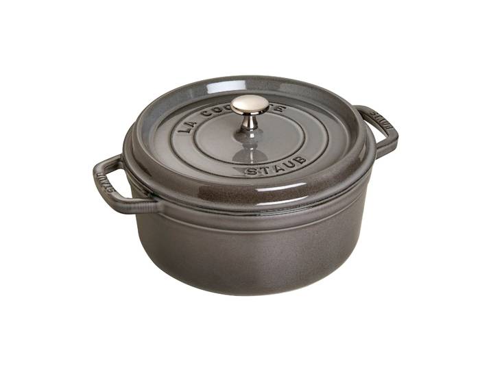 STAUB Staub La Cocotte runder Topf Gusseisen 1,7 L Grafitgrau