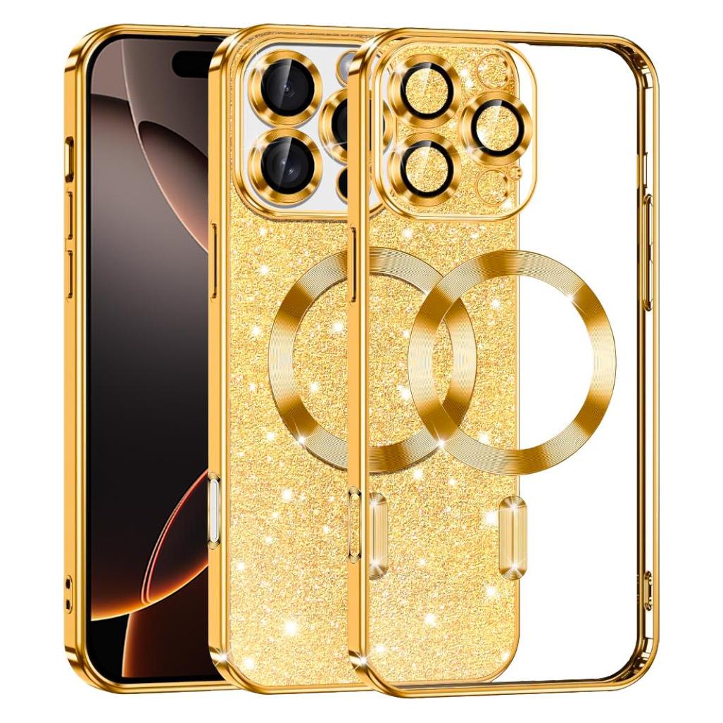 Techsuit - Luxury Glitter MagSafe - iPhone 16 Pro - Gold (Apple iPhone 16 Pro) (56359730)