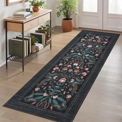 Garvee Vintage Botanical Butterfly Floral Area Rug